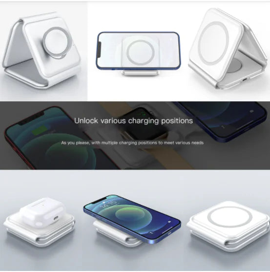 3-in-1 Foldable Magnetic Wireless Charger for Apple